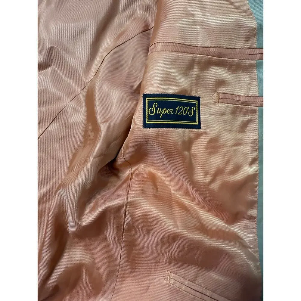 Super 120's Beltrami Italy Men’s Wool Suit Lite Beige - Made in Italy - Picture 7 of 16